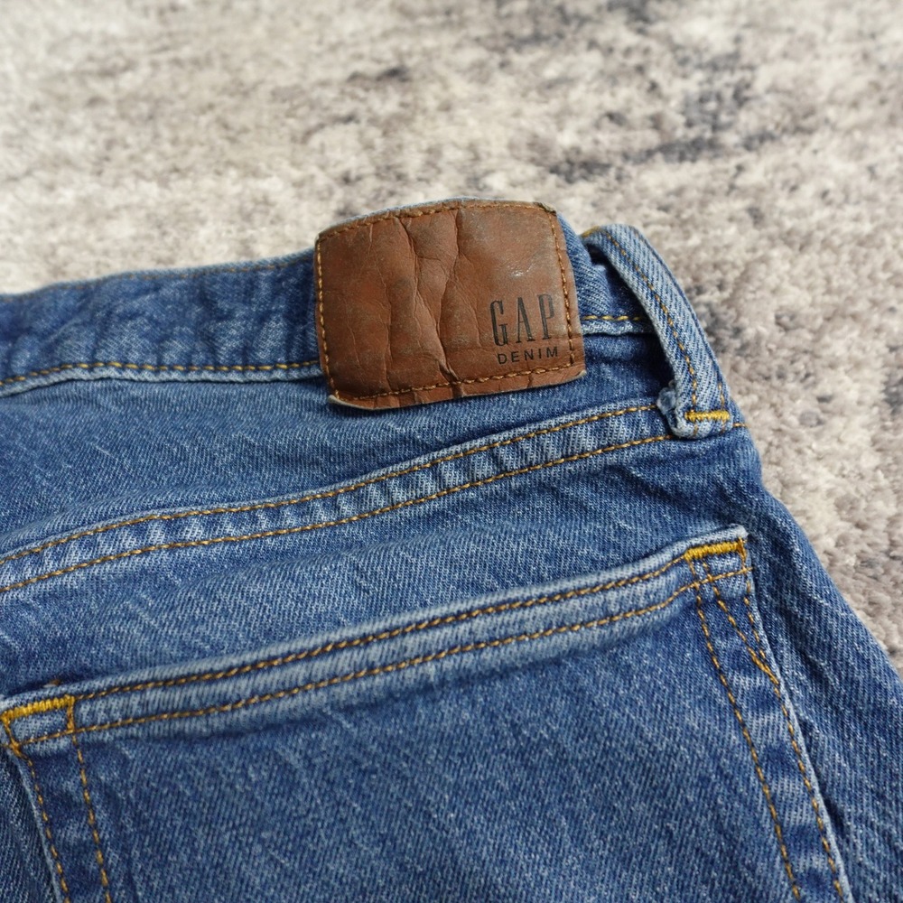 GAP Denim Slim Stretch Jeans Mens 31x30 Medium Wash Authentic Cotton Elastane - Picture 15 of 16
